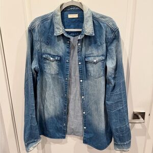 All Saints Indigo Denim Shirt